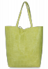 Kožené kabelka shopper bag Vittoria Gotti limetková V299COCO